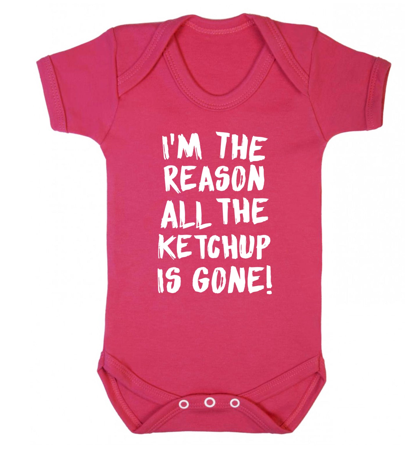 I'm the reason why all the ketchup is gone Baby Vest dark pink 18-24 months