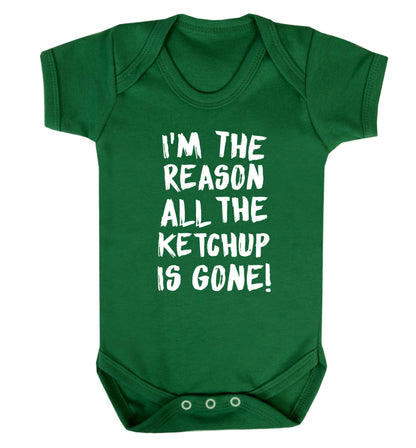 I'm the reason why all the ketchup is gone Baby Vest green 18-24 months