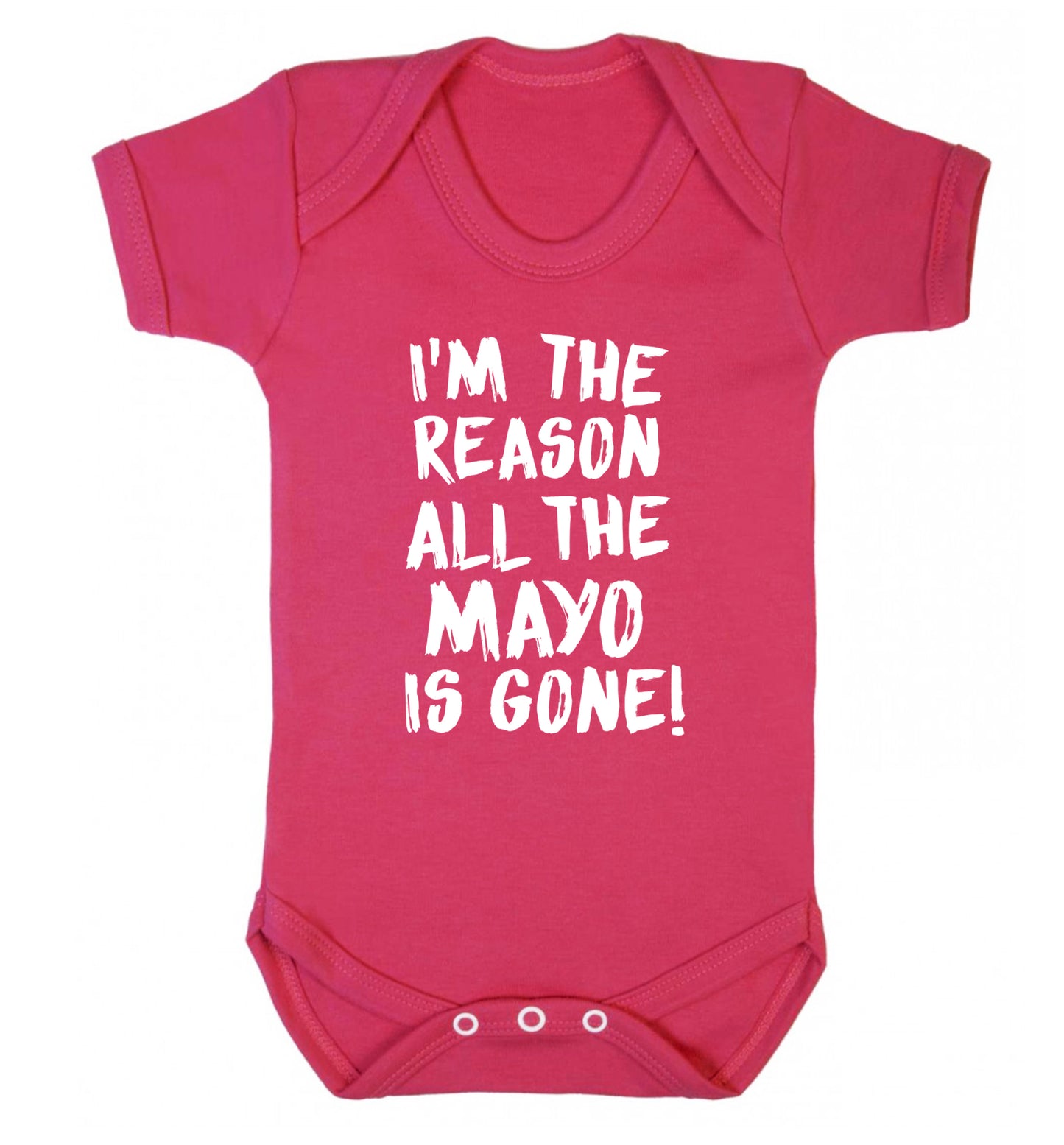I'm the reason why all the mayo is gone Baby Vest dark pink 18-24 months