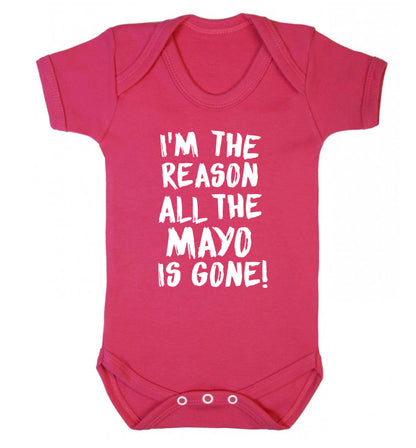 I'm the reason why all the mayo is gone Baby Vest dark pink 18-24 months
