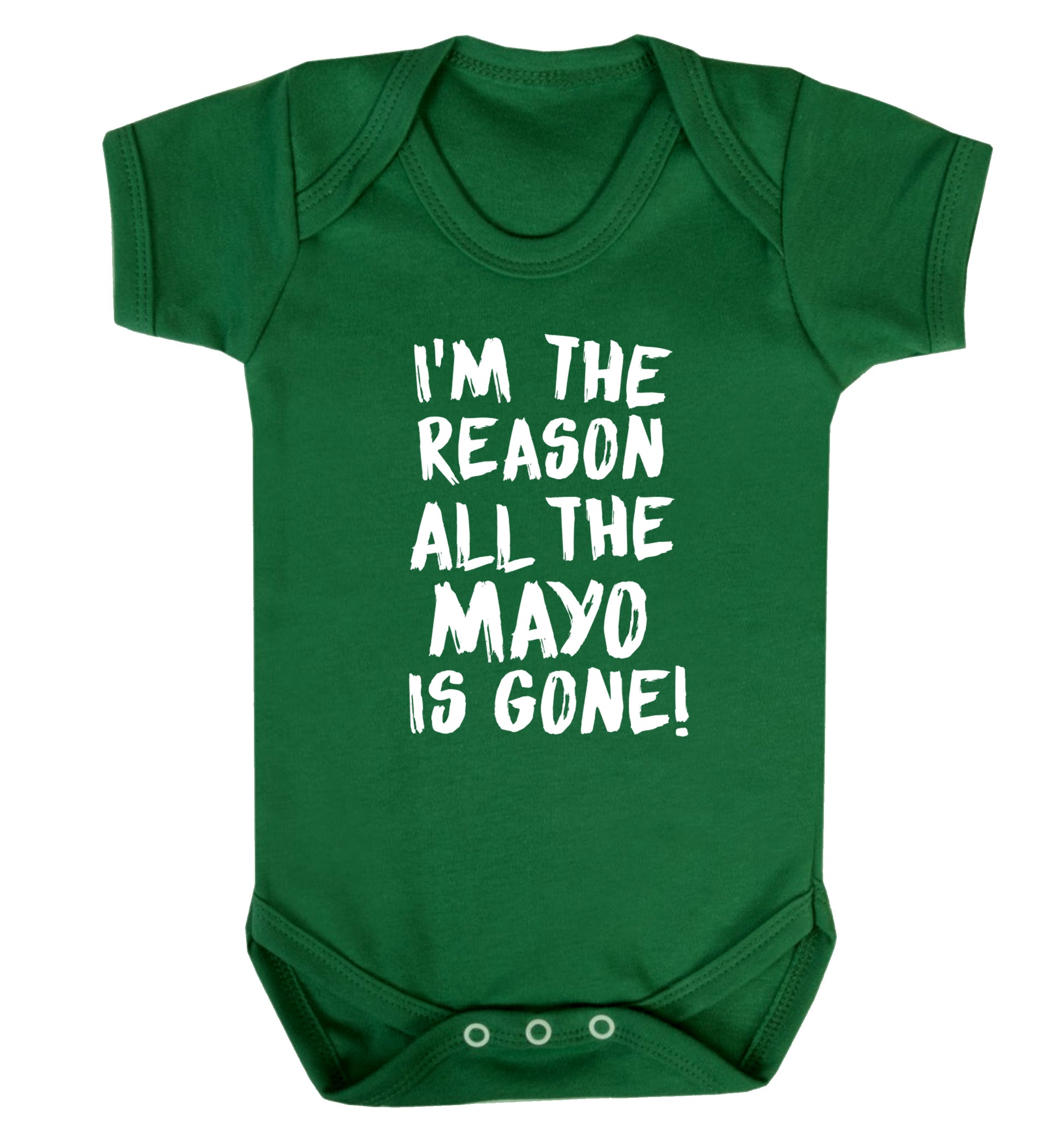 I'm the reason why all the mayo is gone Baby Vest green 18-24 months