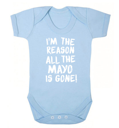 I'm the reason why all the mayo is gone Baby Vest pale blue 18-24 months