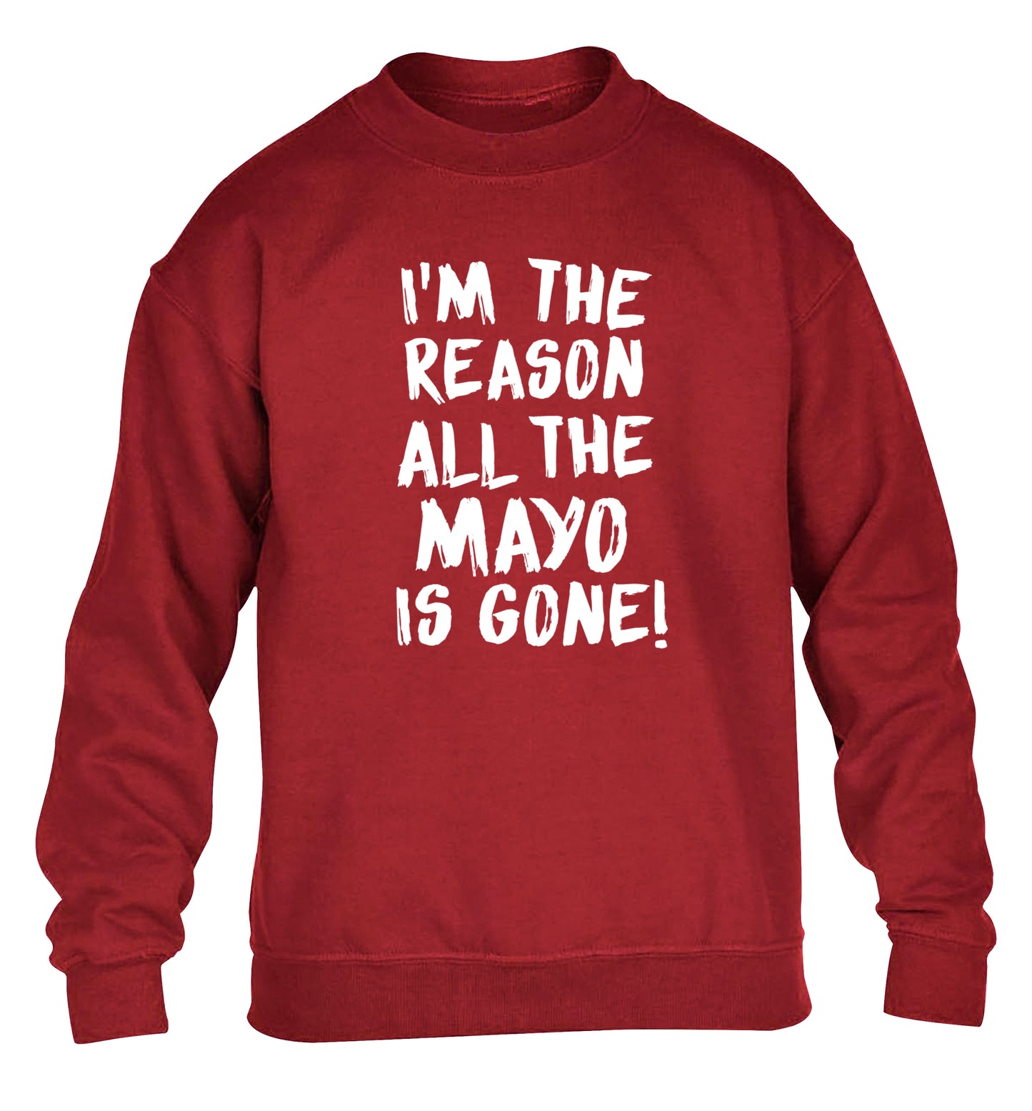 I'm the reason why all the mayo is gone children's grey sweater 12-13 Years