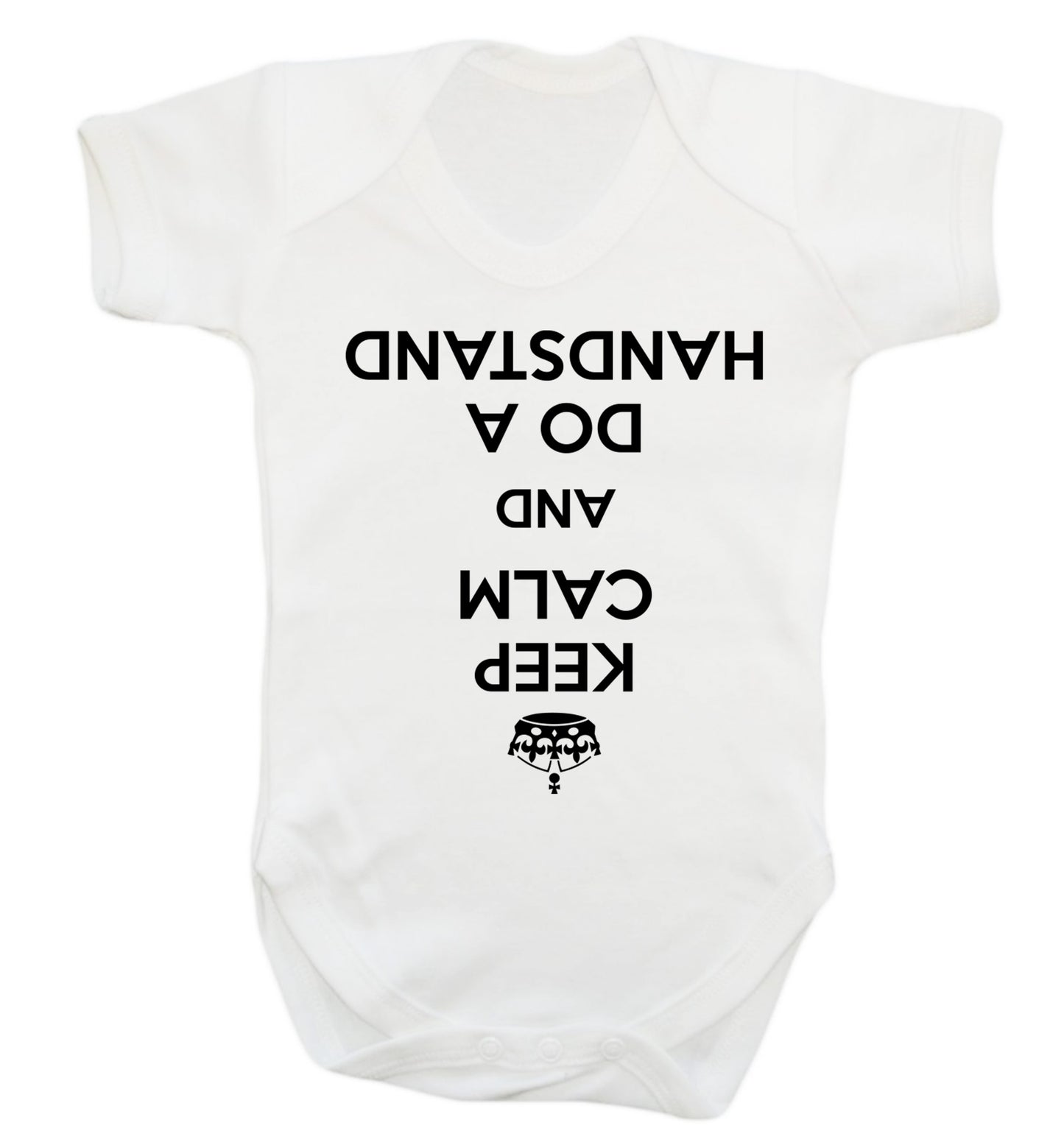 Keep calm and do a handstand Baby Vest white 18-24 months