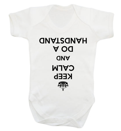 Keep calm and do a handstand Baby Vest white 18-24 months