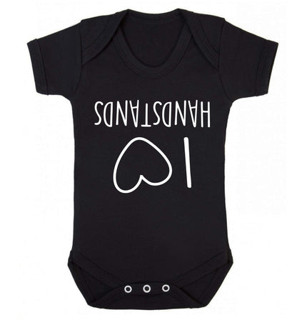 I love handstands Baby Vest black 18-24 months