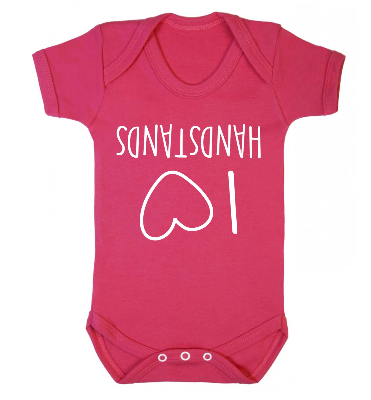 I love handstands Baby Vest dark pink 18-24 months