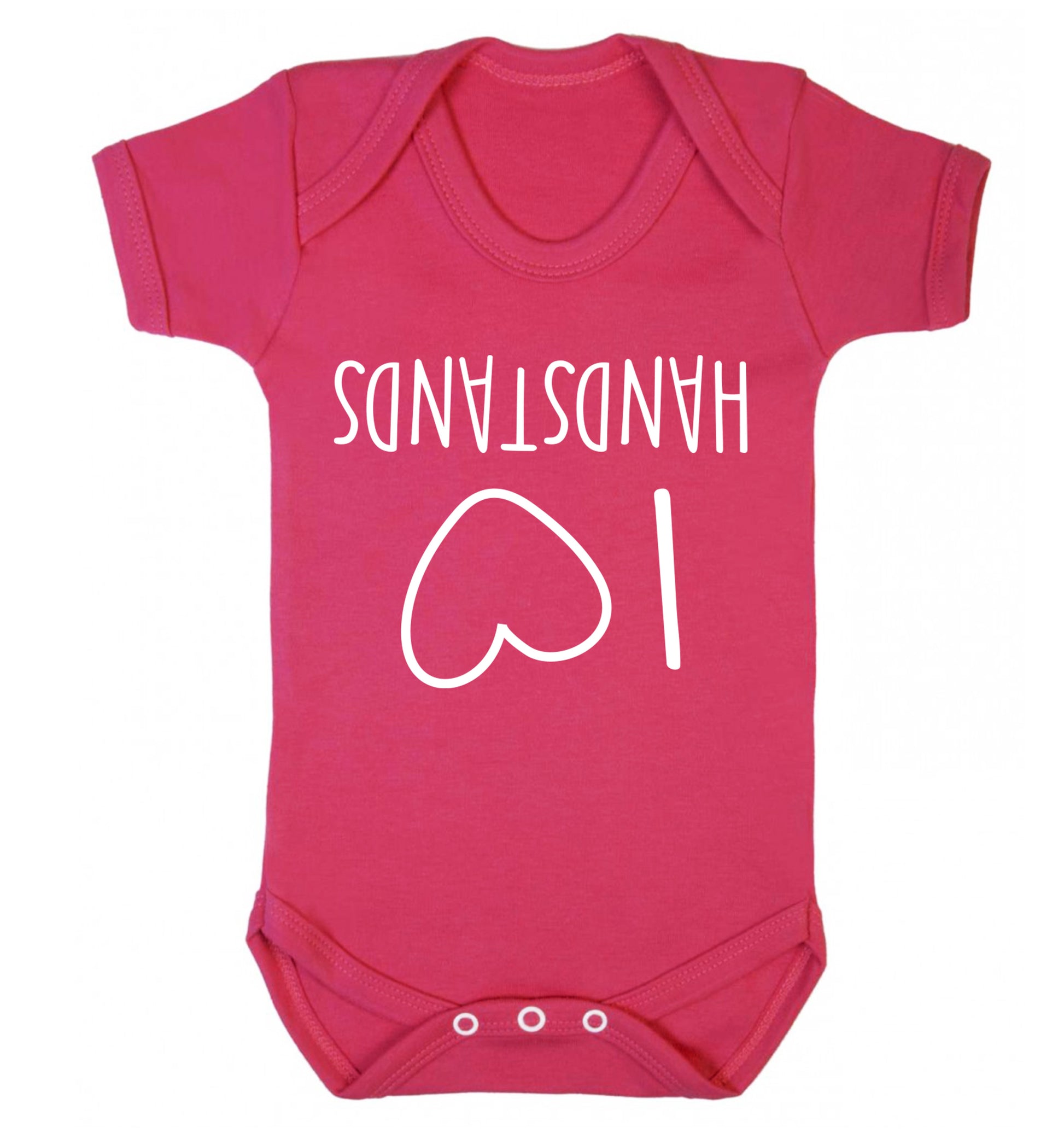 I love handstands Baby Vest dark pink 18-24 months