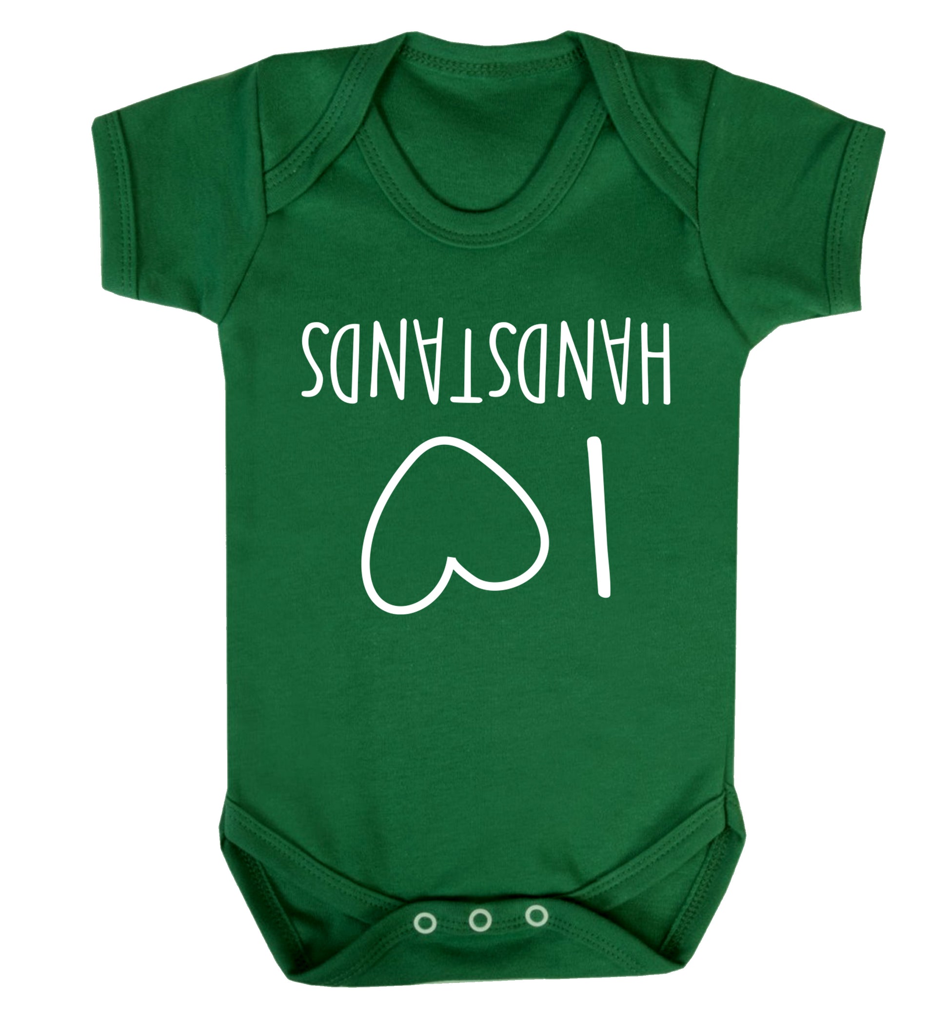 I love handstands Baby Vest green 18-24 months