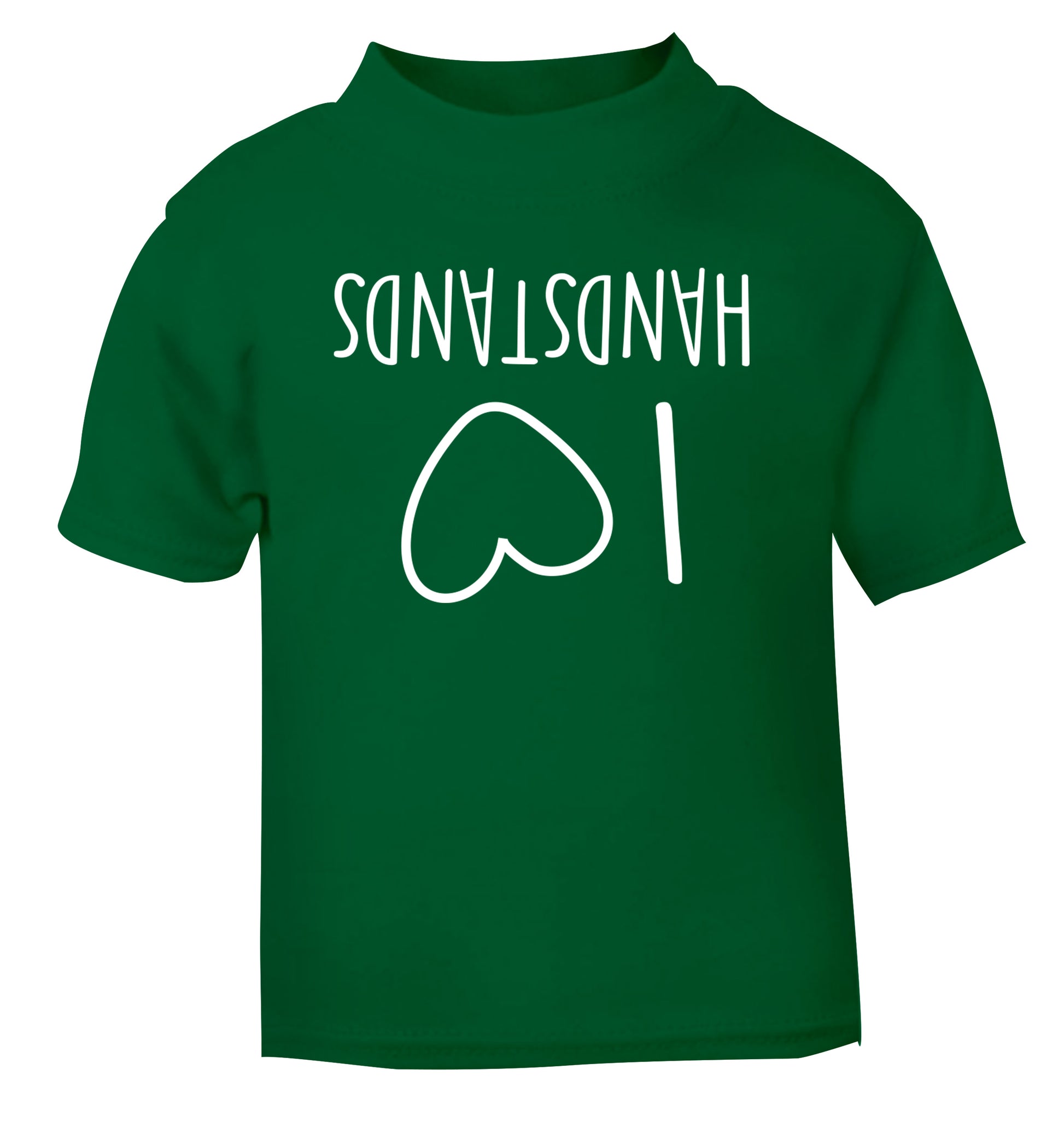 I love handstands green Baby Toddler Tshirt 2 Years