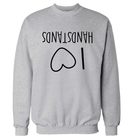 I love handstands Adult's unisex grey Sweater 2XL
