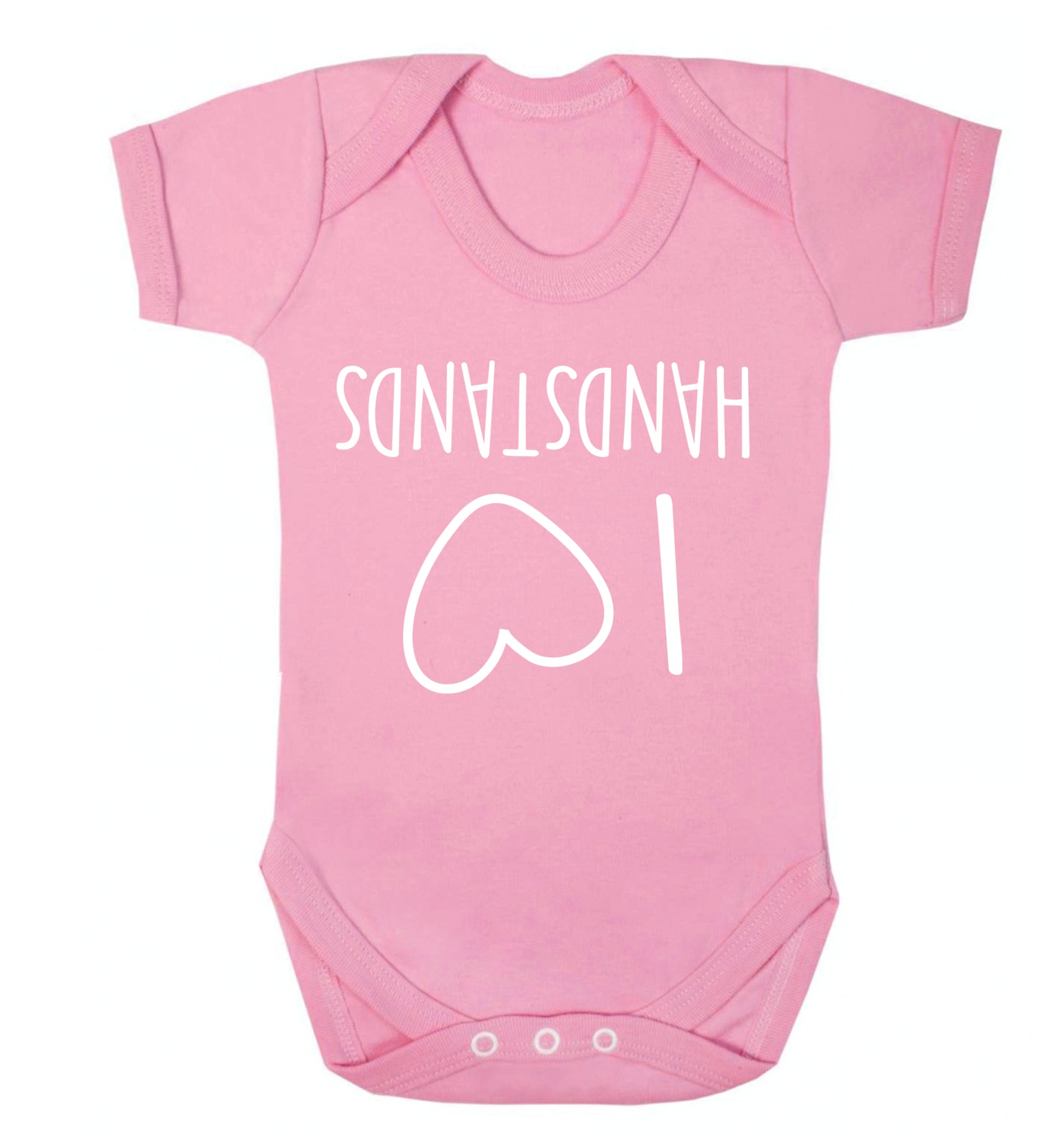 I love handstands Baby Vest pale pink 18-24 months