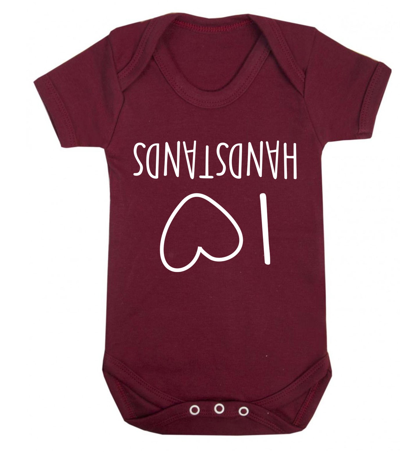 I love handstands Baby Vest maroon 18-24 months
