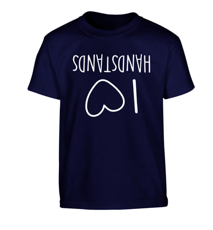 I love handstands Children's navy Tshirt 12-13 Years