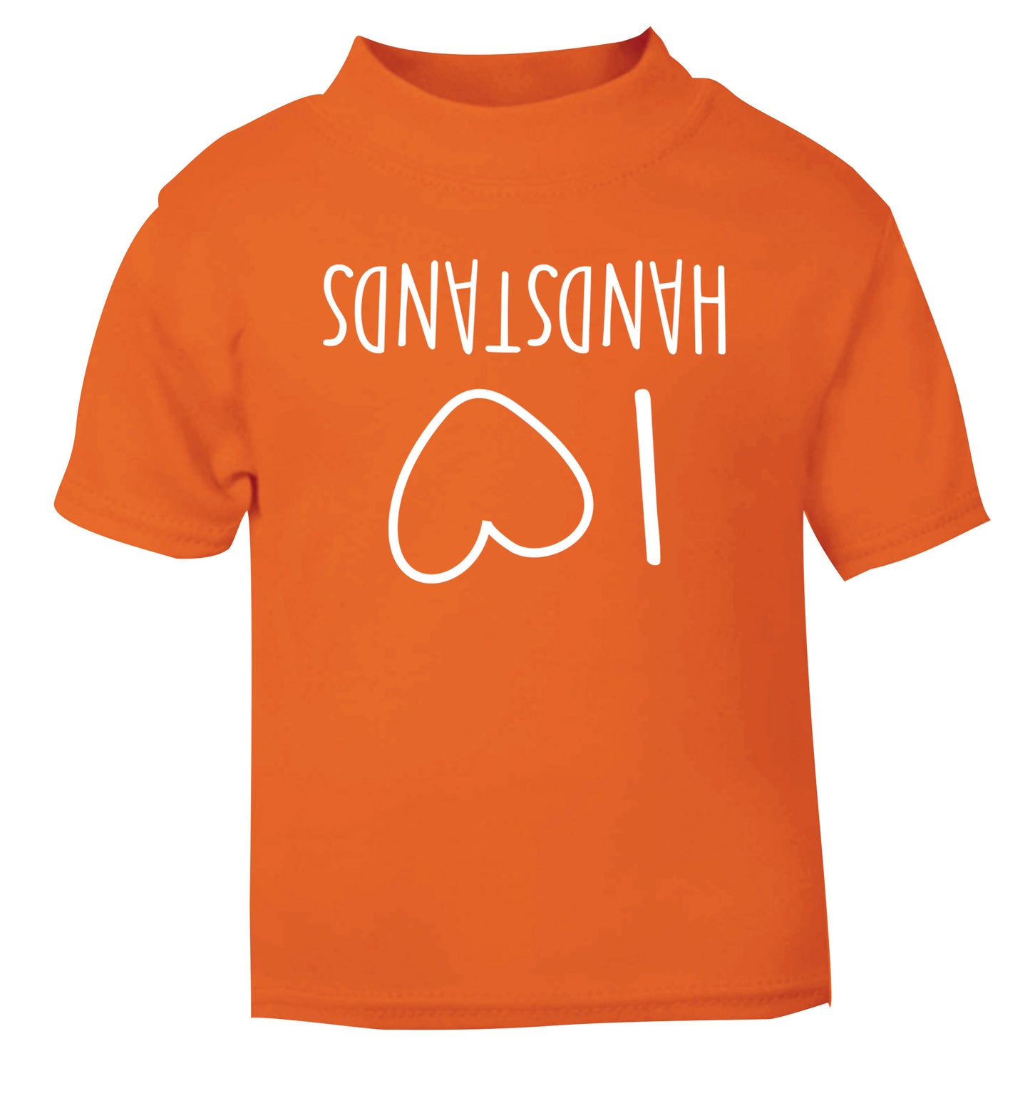 I love handstands orange Baby Toddler Tshirt 2 Years