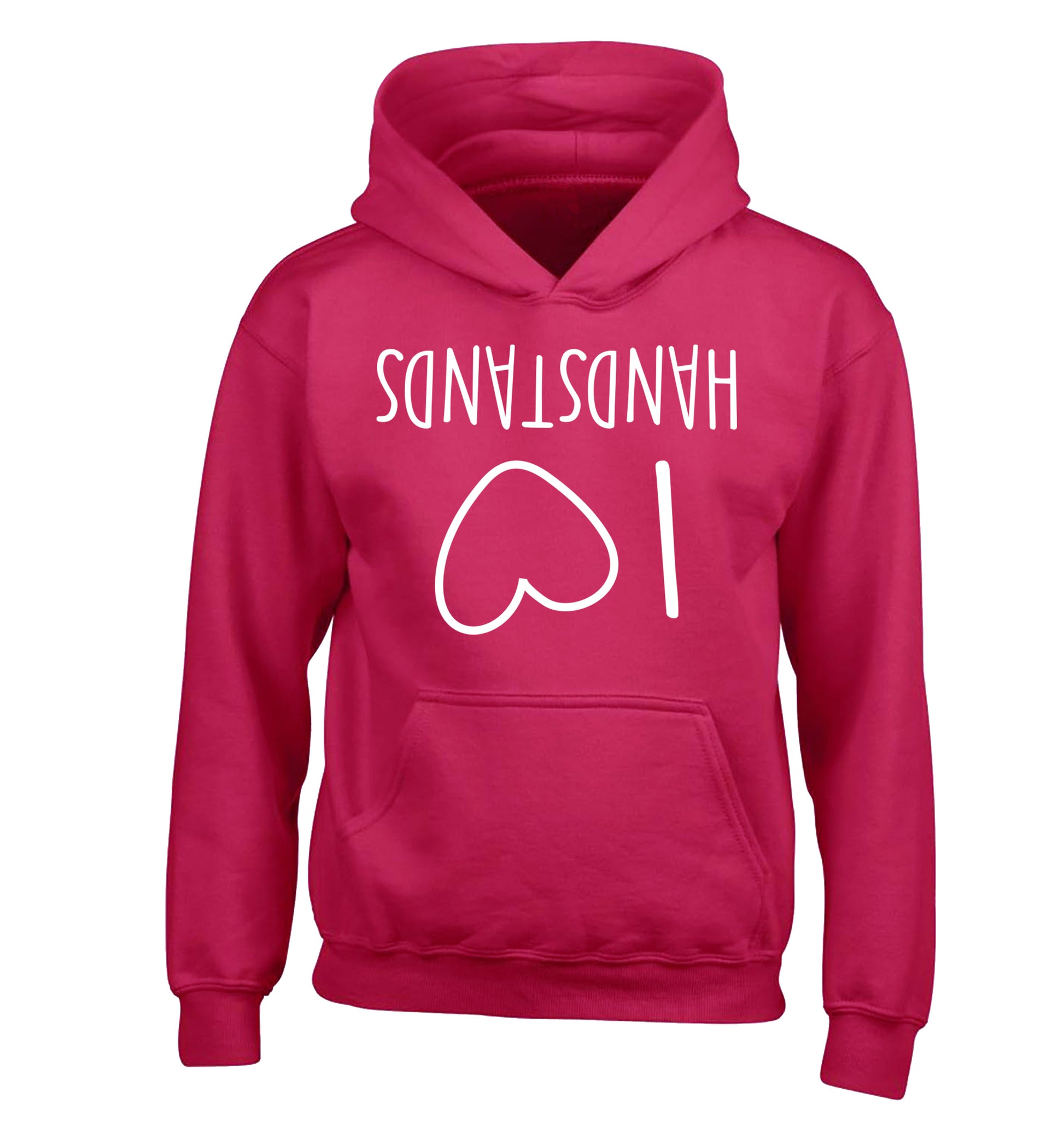 I love handstands children's pink hoodie 12-13 Years