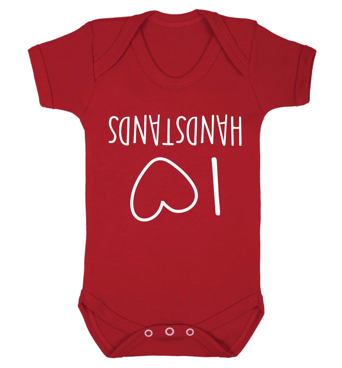 I love handstands Baby Vest red 18-24 months