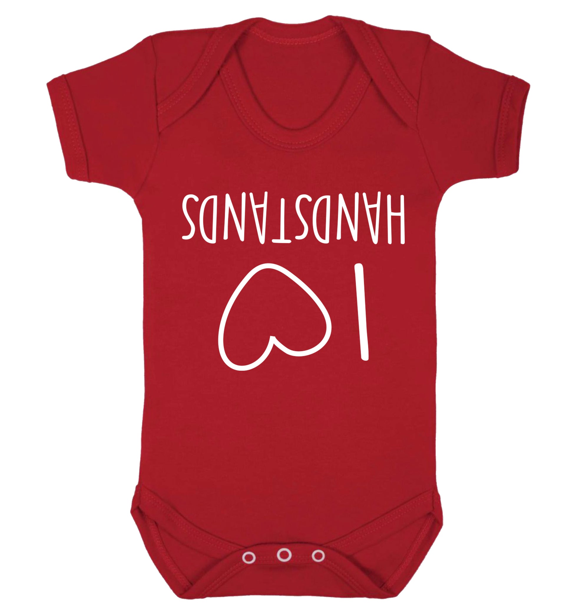 I love handstands Baby Vest red 18-24 months
