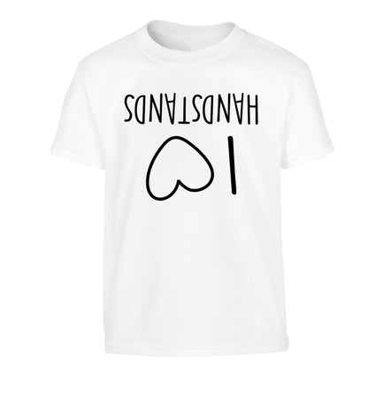 I love handstands Children's white Tshirt 12-13 Years