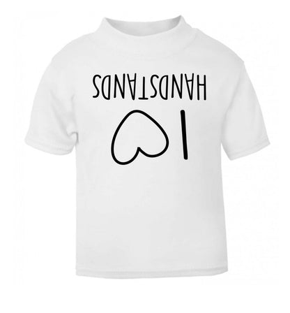 I love handstands white Baby Toddler Tshirt 2 Years