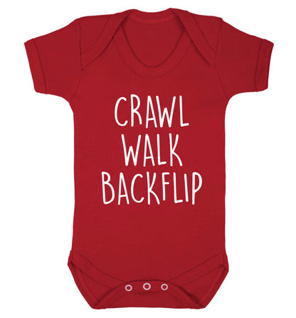 Crawl Walk Backflip Baby Vest red 18-24 months