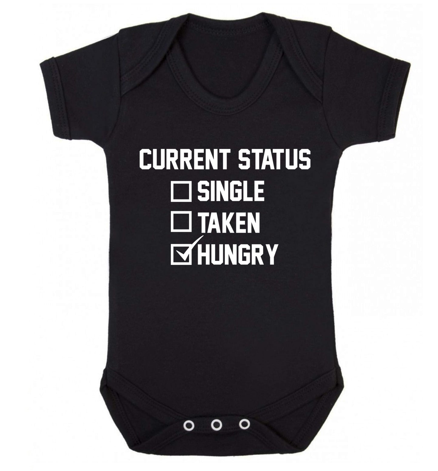 Relationship status single taken hungry Baby Vest black 18-24 months
