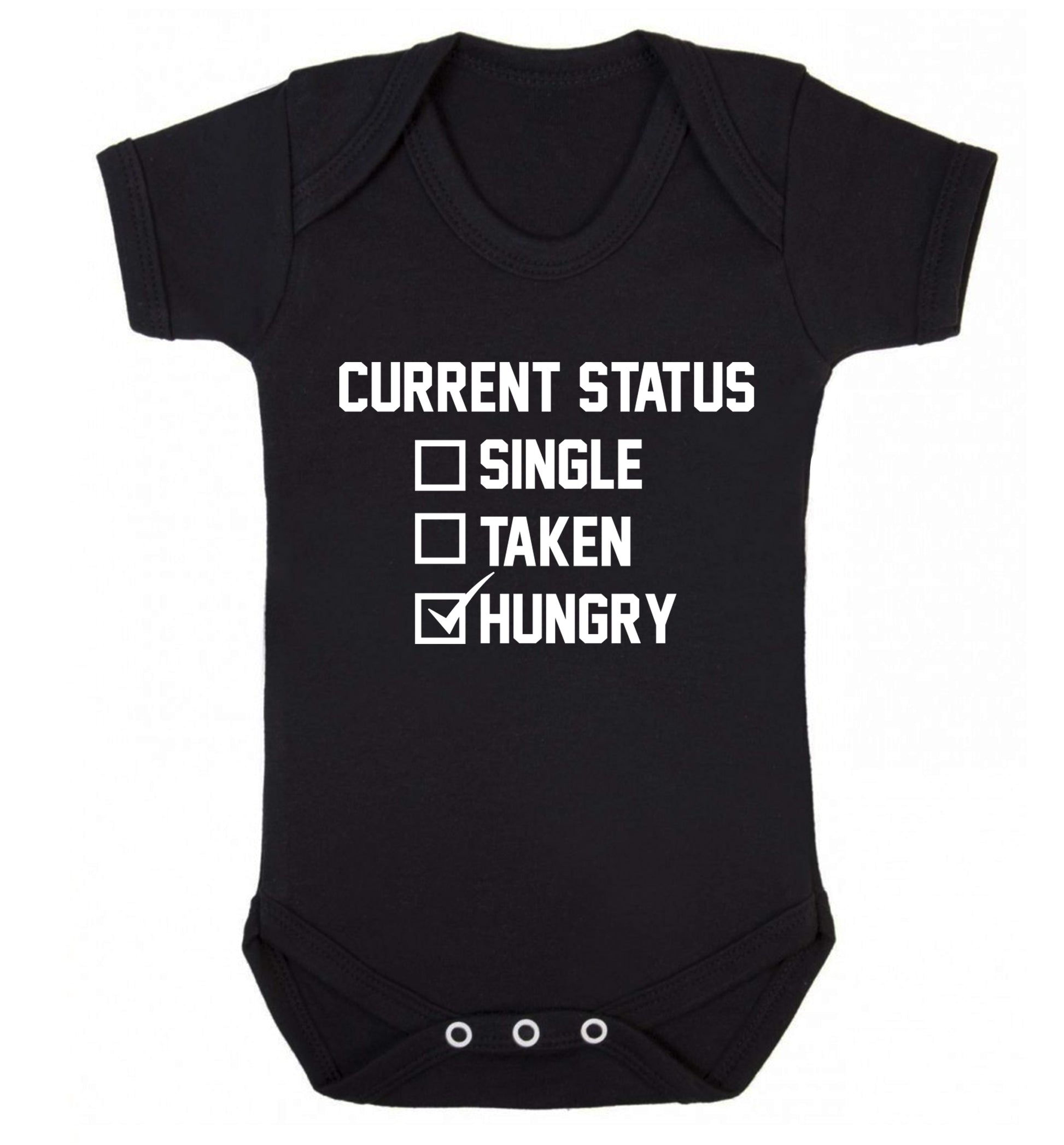 Relationship status single taken hungry Baby Vest black 18-24 months