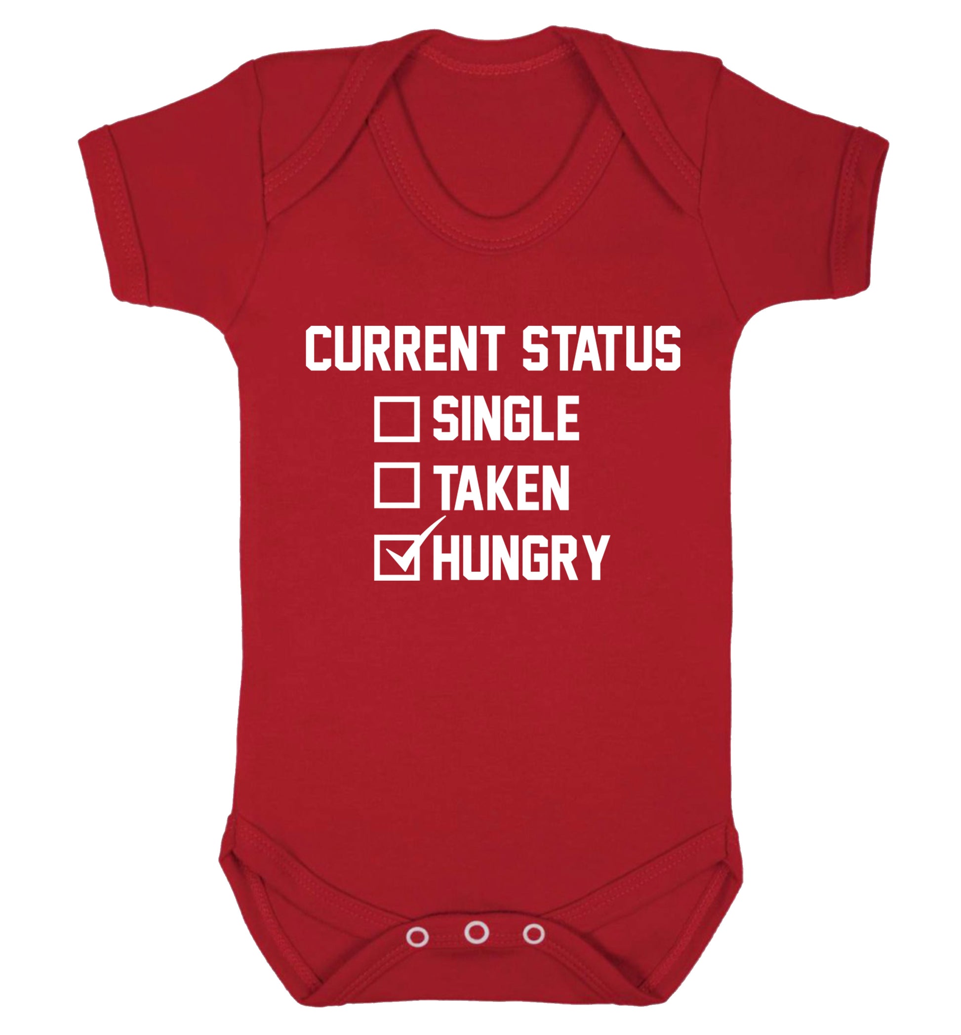 Relationship status single taken hungry Baby Vest red 18-24 months