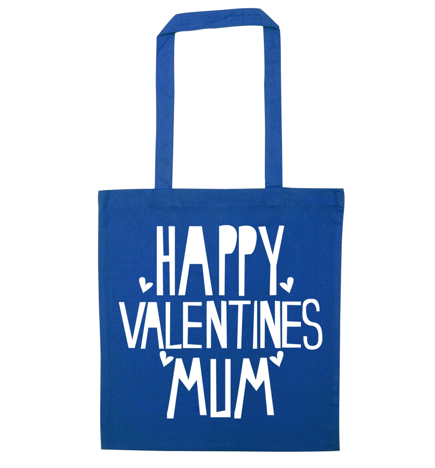 Happy valentines mum blue tote bag