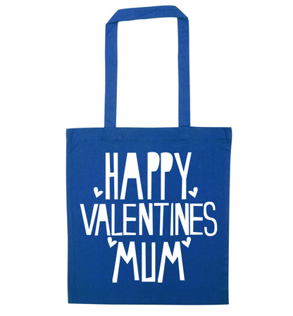 Happy valentines mum blue tote bag