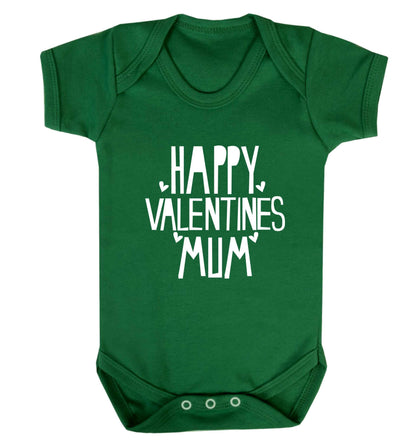 Happy valentines mum baby vest green 18-24 months