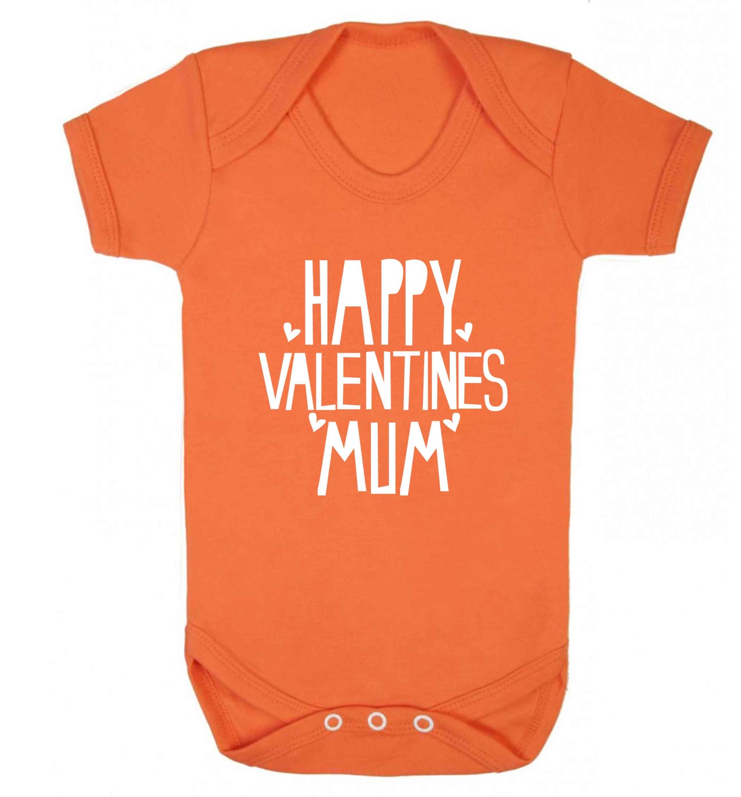 Happy valentines mum baby vest orange 18-24 months