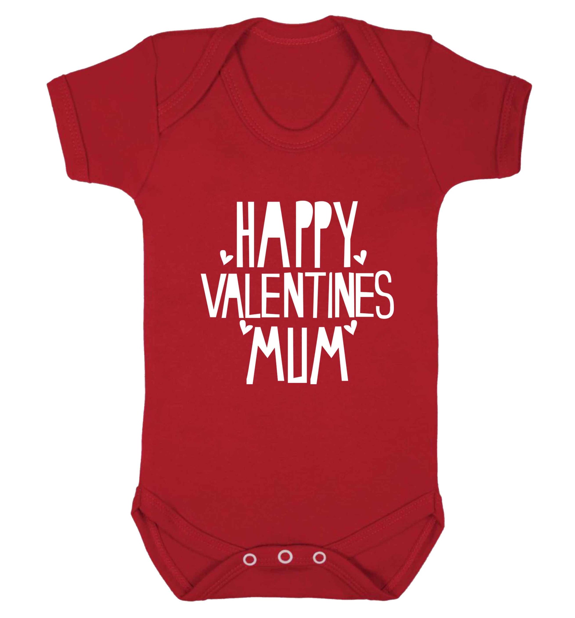 Happy valentines mum baby vest red 18-24 months