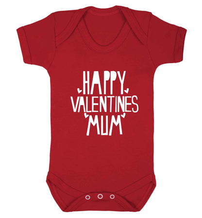 Happy valentines mum baby vest red 18-24 months