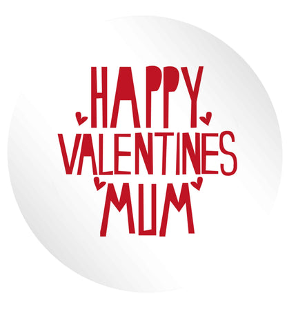 Happy valentines mum 24 @ 45mm matt circle stickers