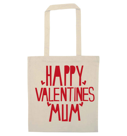 Happy valentines mum natural tote bag