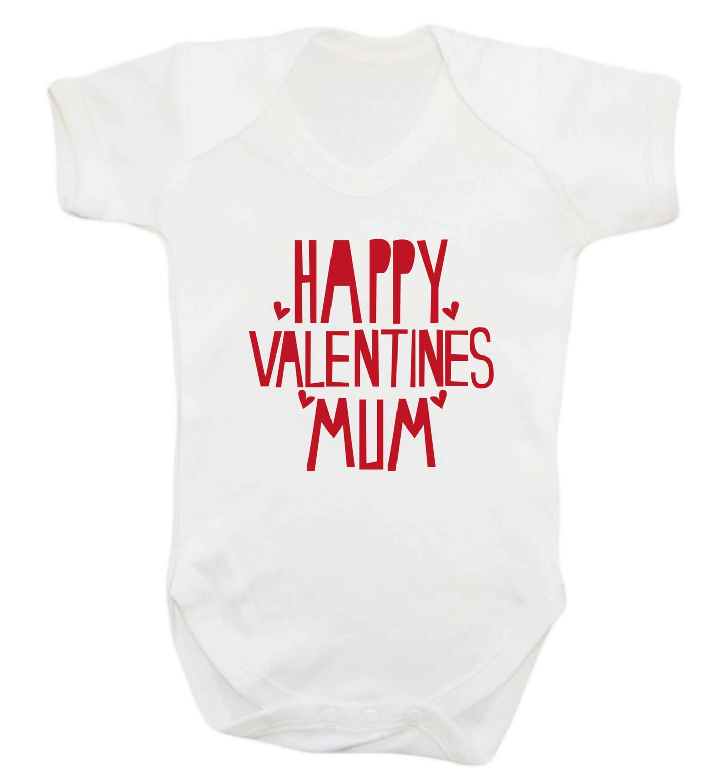 Happy valentines mum baby vest white 18-24 months