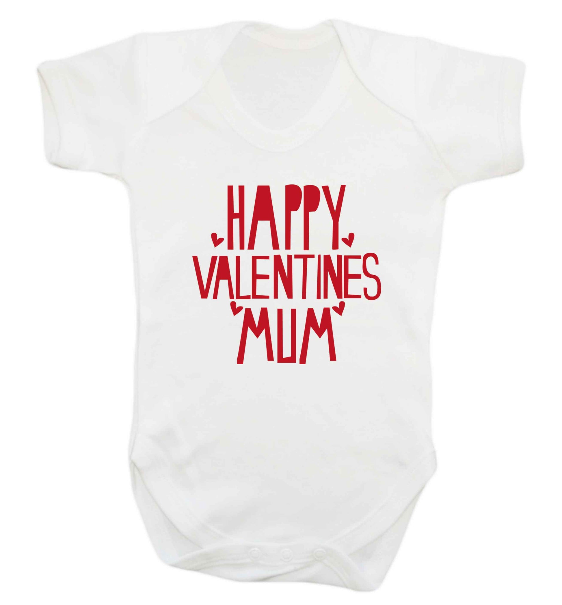 Happy valentines mum baby vest white 18-24 months