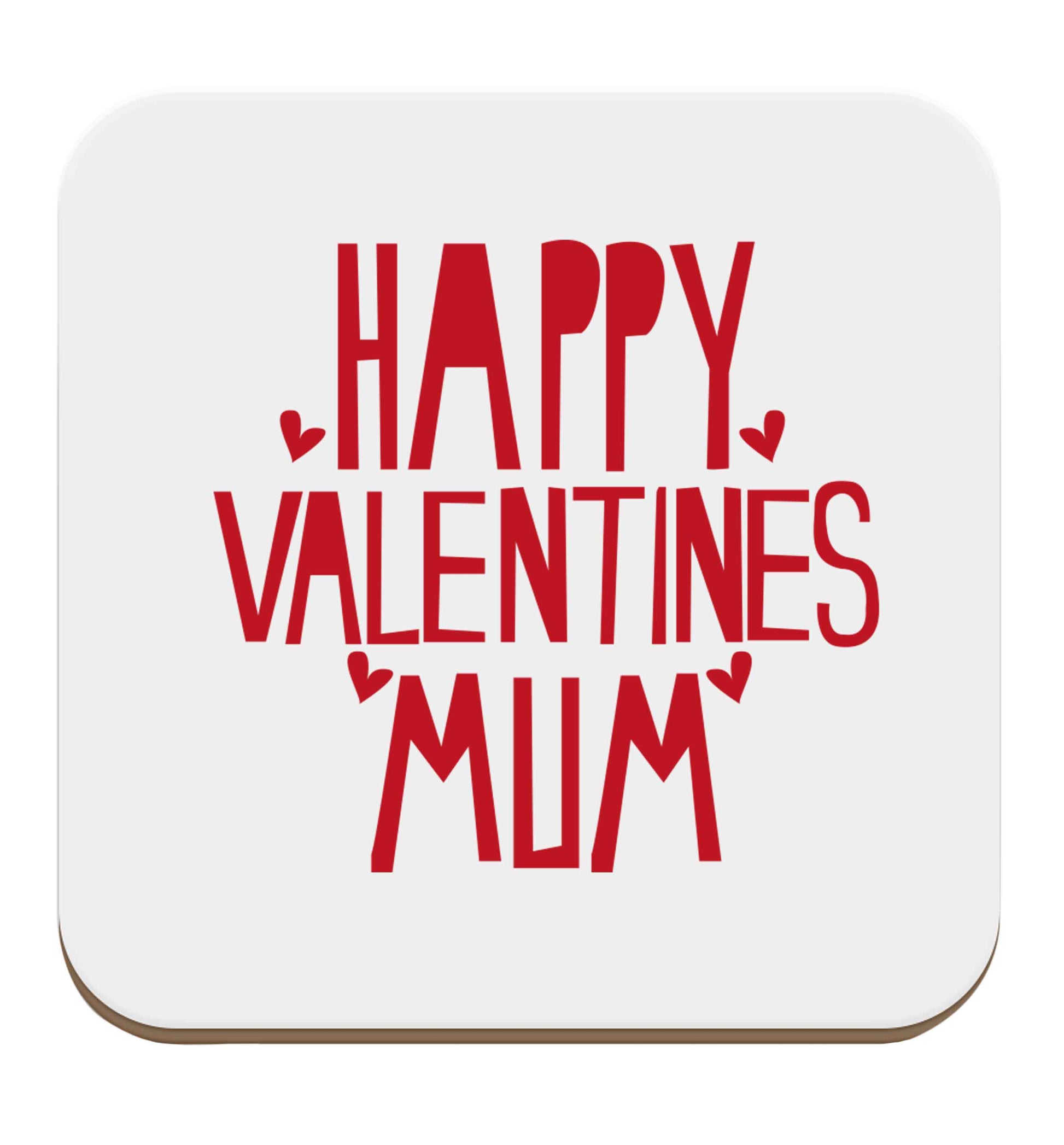 Happy valentines mum set of four coasters
