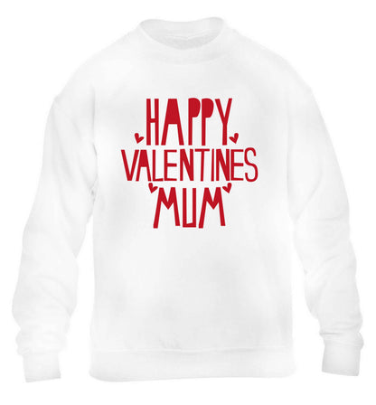 Happy valentines mum children's white sweater 12-13 Years