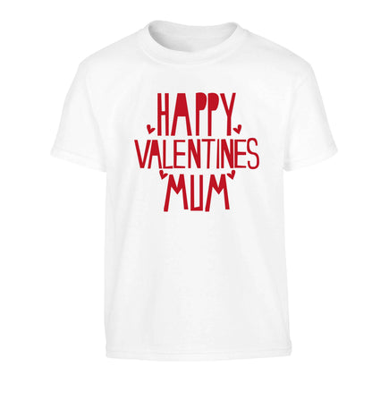 Happy valentines mum Children's white Tshirt 12-13 Years