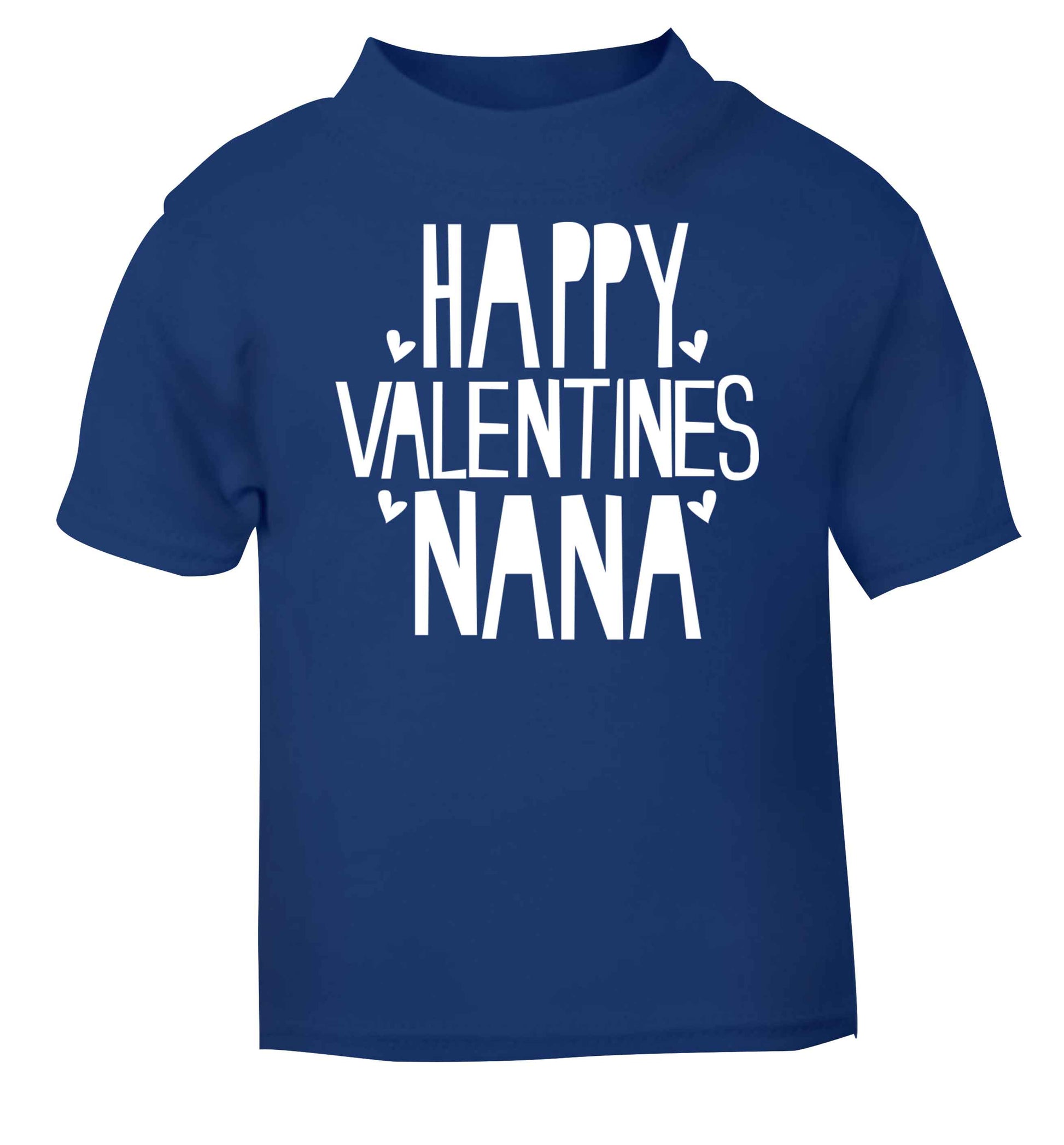 Happy valentines nana blue baby toddler Tshirt 2 Years