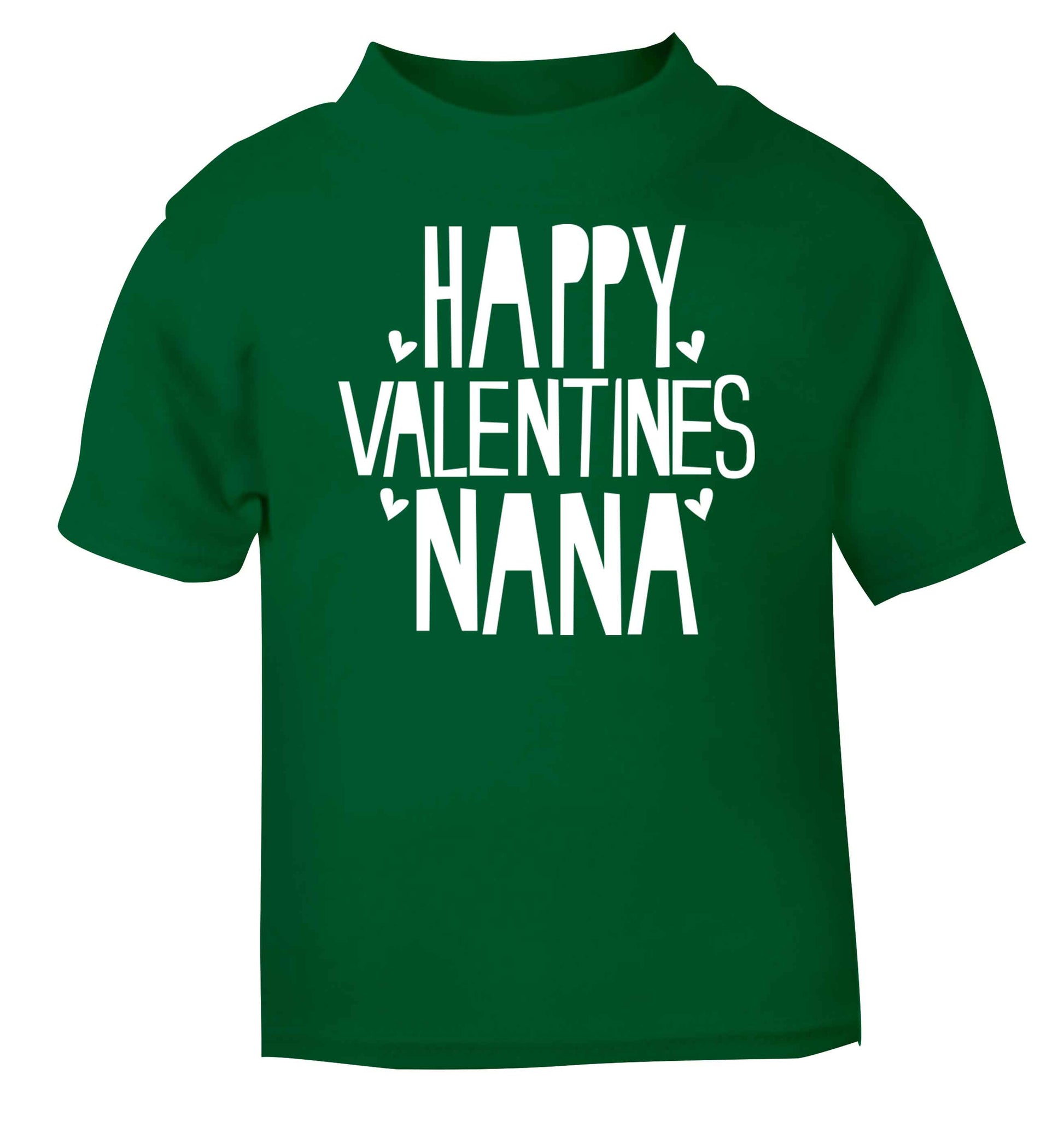 Happy valentines nana green baby toddler Tshirt 2 Years