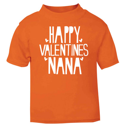 Happy valentines nana orange baby toddler Tshirt 2 Years