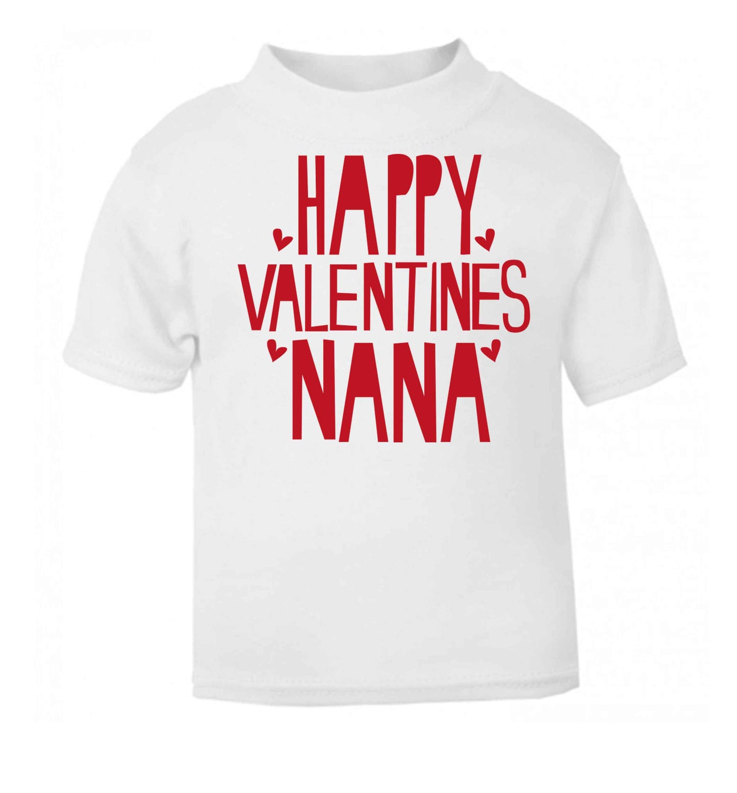 Happy valentines nana white baby toddler Tshirt 2 Years
