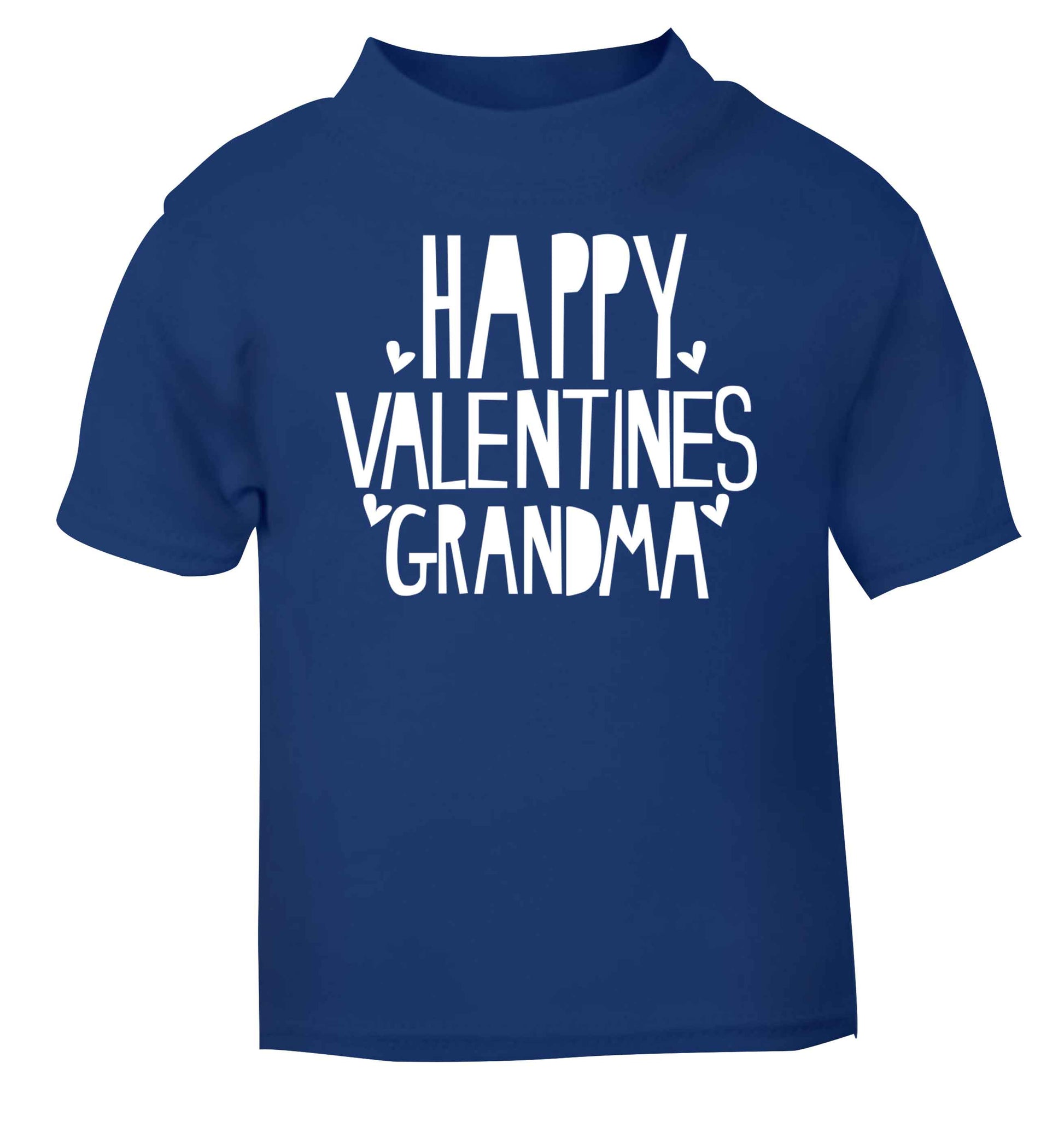 Happy valentines grandma blue baby toddler Tshirt 2 Years