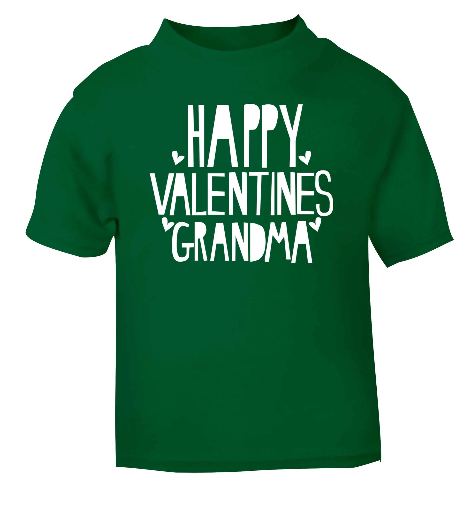 Happy valentines grandma green baby toddler Tshirt 2 Years