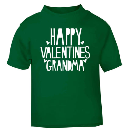 Happy valentines grandma green baby toddler Tshirt 2 Years