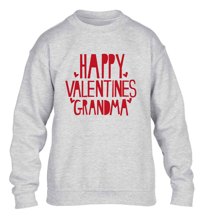 Happy valentines grandma children's grey sweater 12-13 Years
