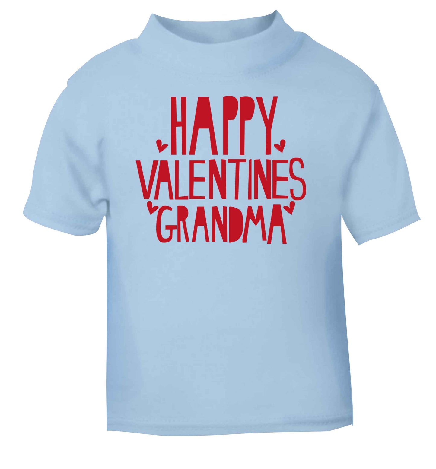 Happy valentines grandma light blue baby toddler Tshirt 2 Years